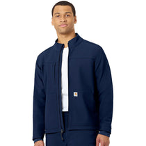 Carhartt Men's Navy Three-Pocket Bonded Fleece Jacket