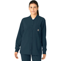 Carhartt Women's Navy Four-Pocket Modern Fit Shirt Jacket