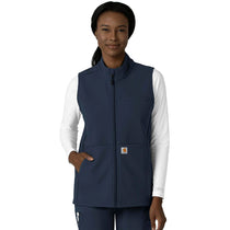 Carhartt Women's Navy Four-Pocket Bonded Fleece Vest