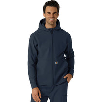 Carhartt Men's Navy Three-Pocket Bonded Fleece Hoodie