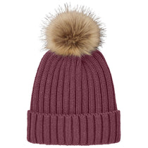 Port Authority Rosewood Faux Fur Pom Beanie