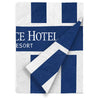The Magnet Group Navy Blue Double Sided Cabana Stripe Beach Towel