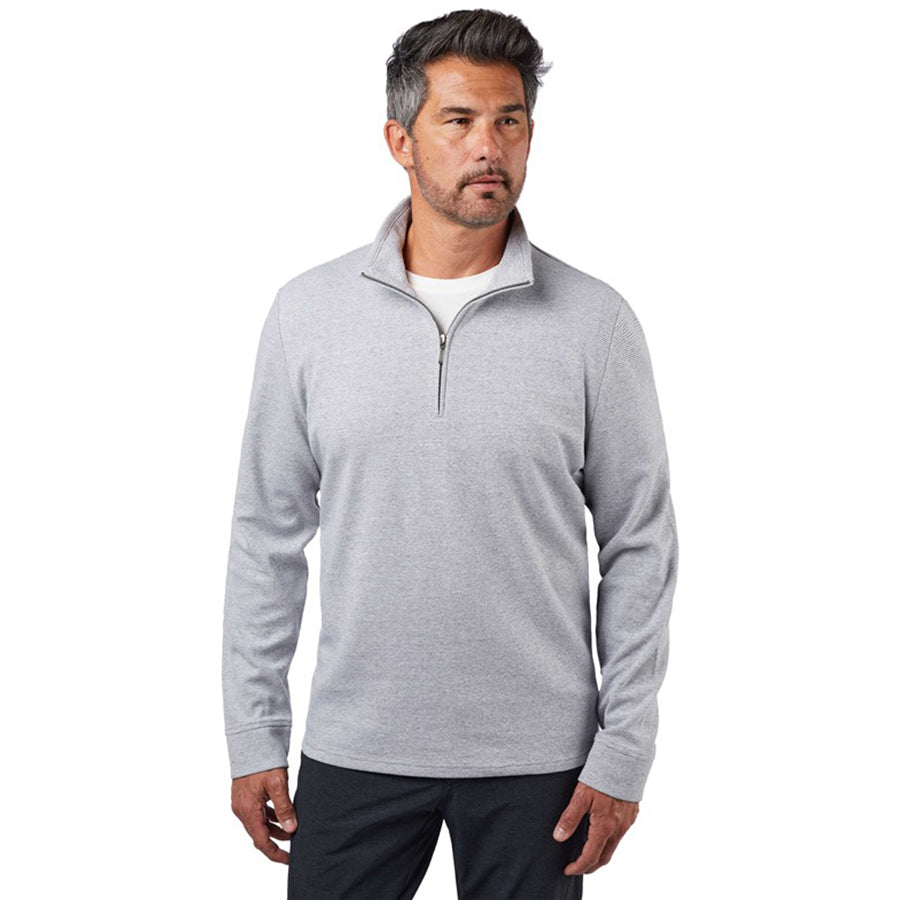 Landway Men's Greystone Cardiff Quarter-Zip Cotton Fleece Pullover