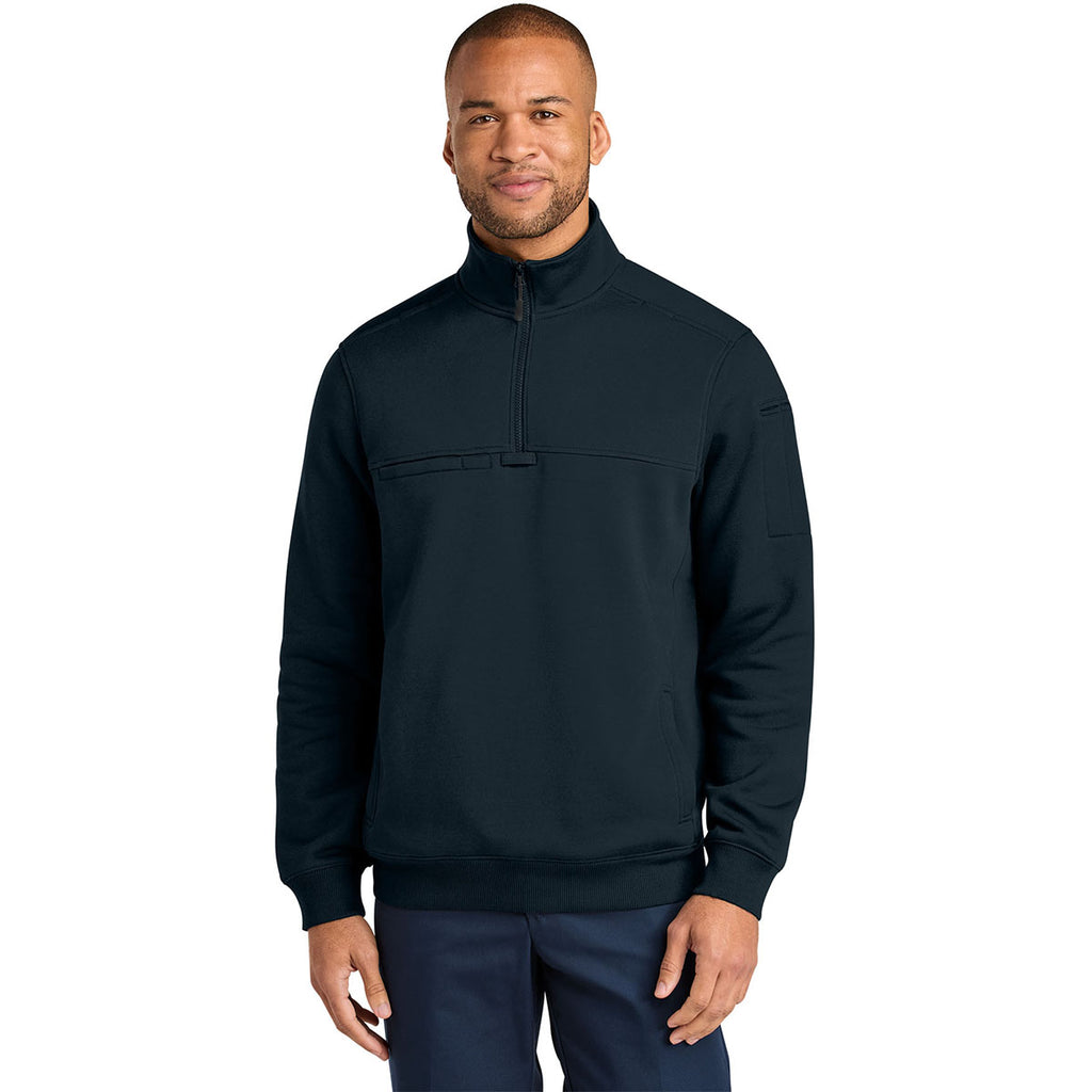 CornerStone Men's Navy Blue 12-Oz. Tough Fleece Job Shirt