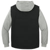 CornerStone Men's Black/Heather Grey Duck Fleece Full-Zip Hooded Jacket