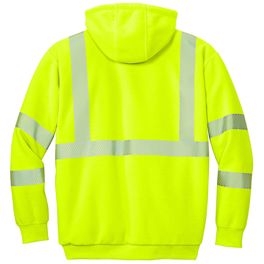 Carhartt Unisex Brite Lime ANSI 107 Class 3 Lined Full-Zip Sweatshirt