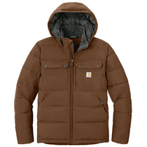 Carhartt Men's Red Duck Brown Montana Insulated Hooded Jacket