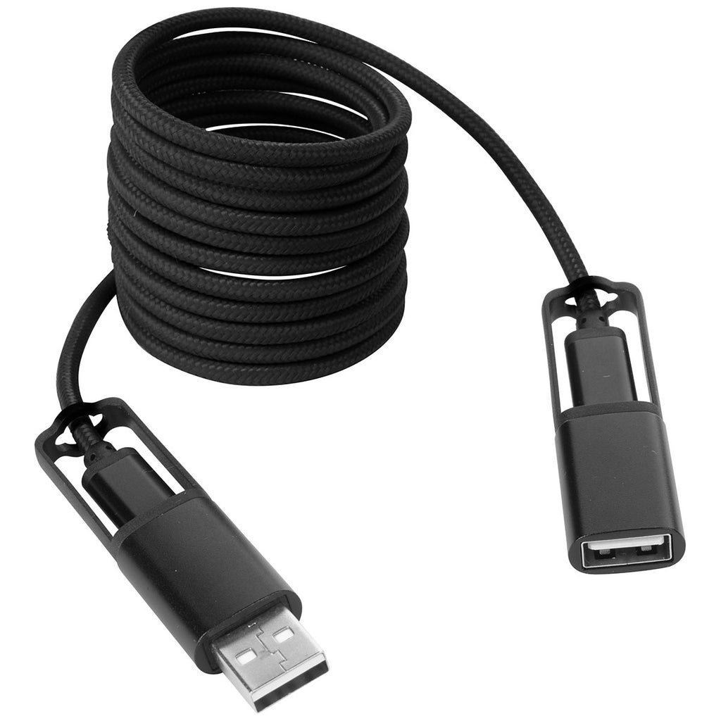 Koozie Group Black All-Over Braided Long Cable Extender