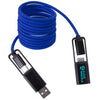 Koozie Group Blue All-Over Braided Long Cable Extender