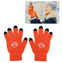 Debco Orange/Black Knit Touch Screen Gloves