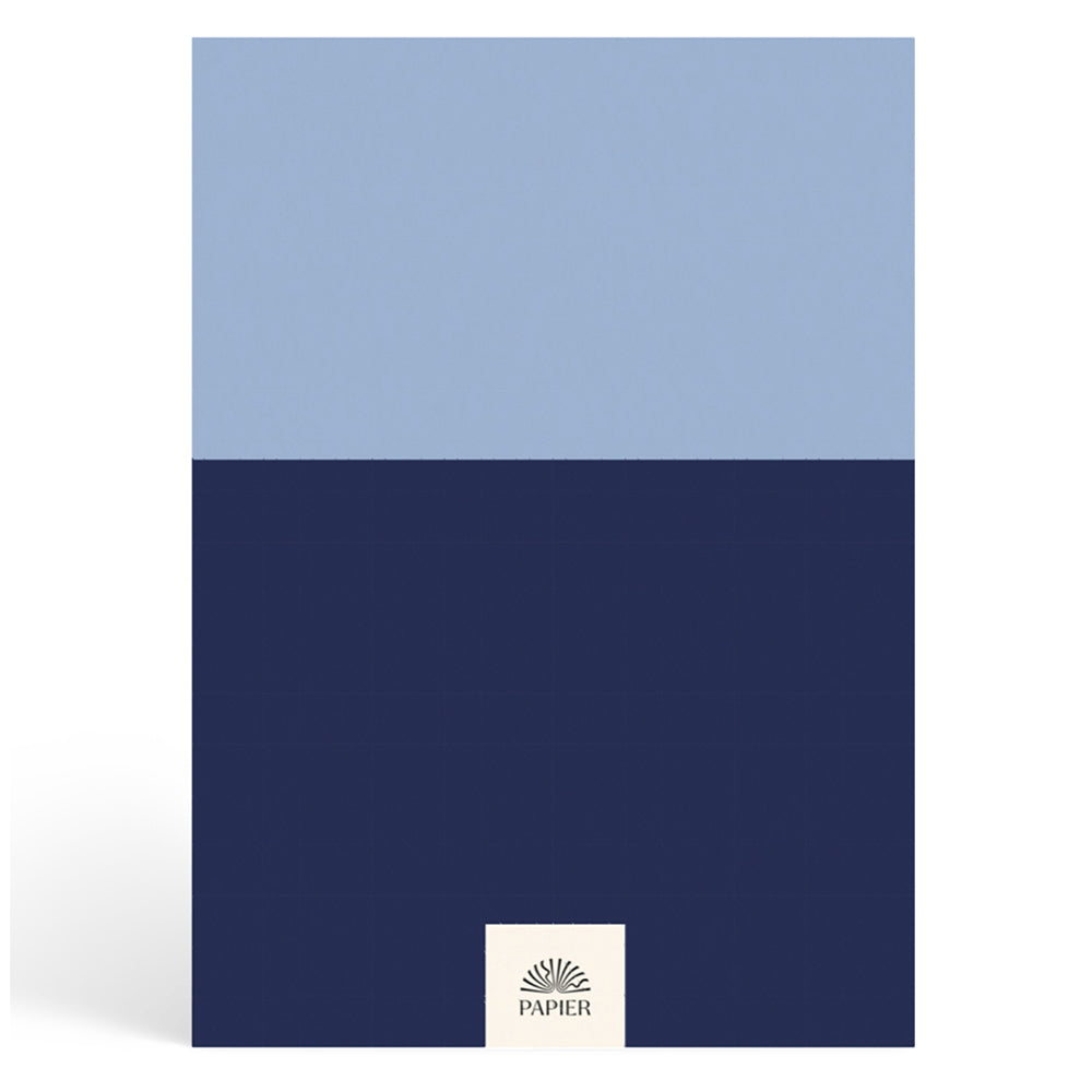 Papier Blue/Navy Colorblock Plain Notebook