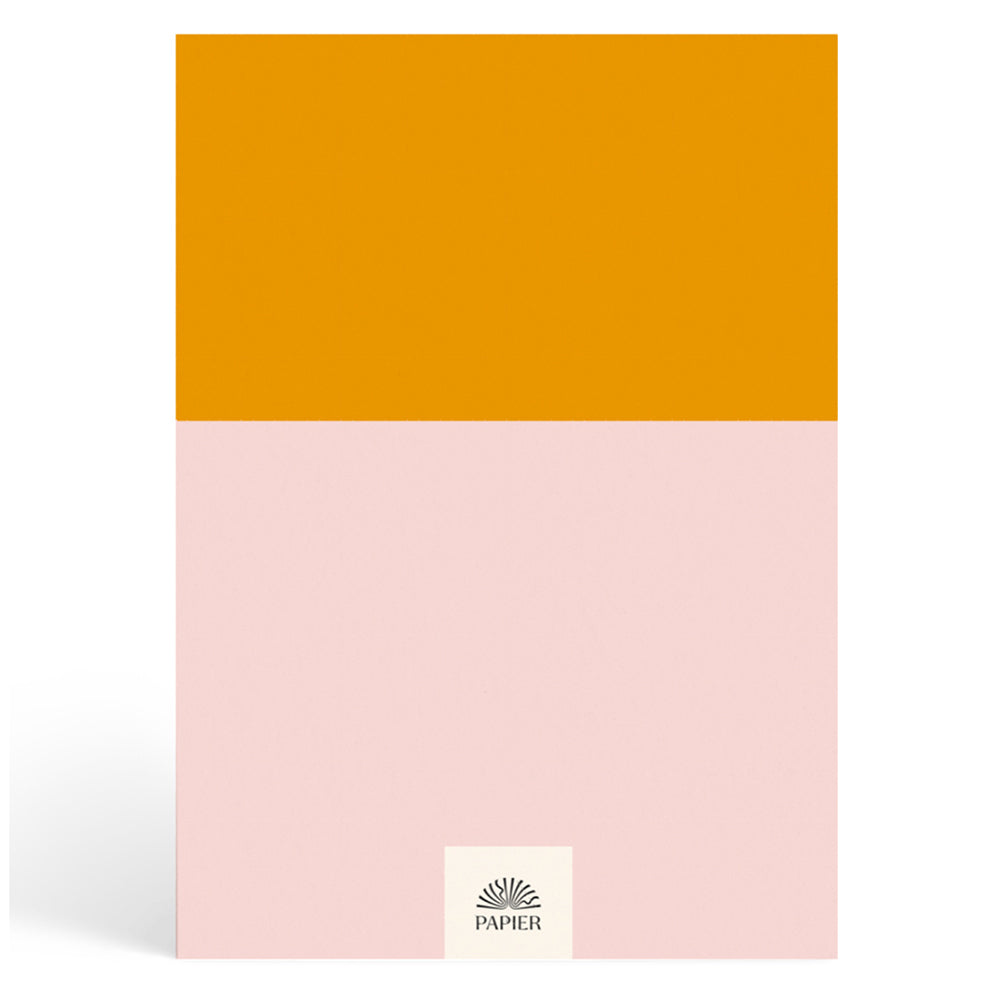 Papier Pink/Mustard Colorblock Plain Notebook