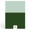 Papier Green/Dark Green Colorblock Wellness Journal