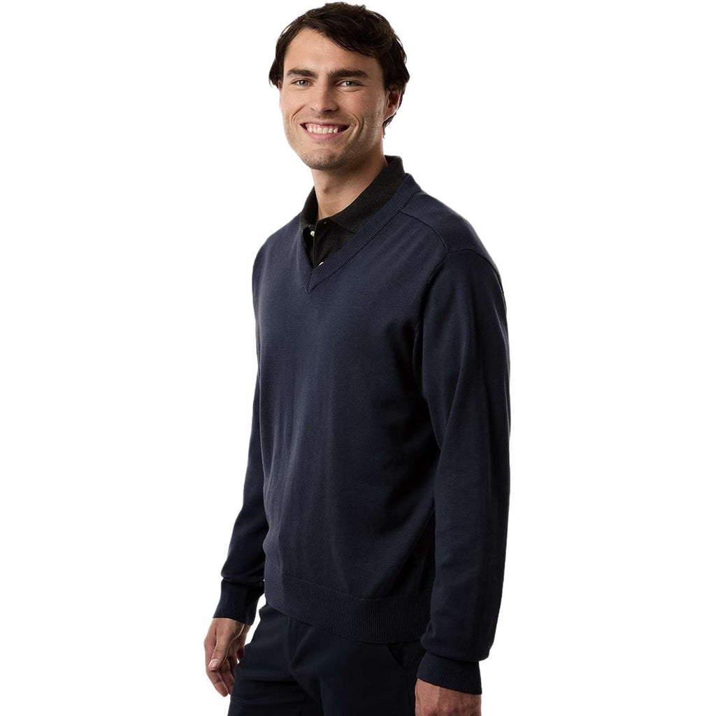 Devon & Jones Men's Navy New Classics V-Neck Sweater