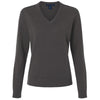 Devon & Jones Women's Graphite New Classics V-Neck Sweater
