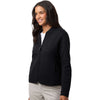 Devon & Jones Women's Black Berkeley Textured Full-Zip Jacket