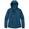Eddie Bauer Women's Deep Sea Blue/Dark Adriatic Rain Jacket