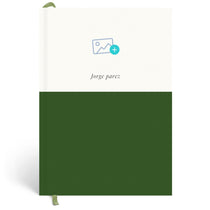 Papier Dark Green Demi Lined Notebook