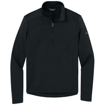 Eddie Bauer Men's Black Smooth Mid Layer Fleece 1/2-Zip