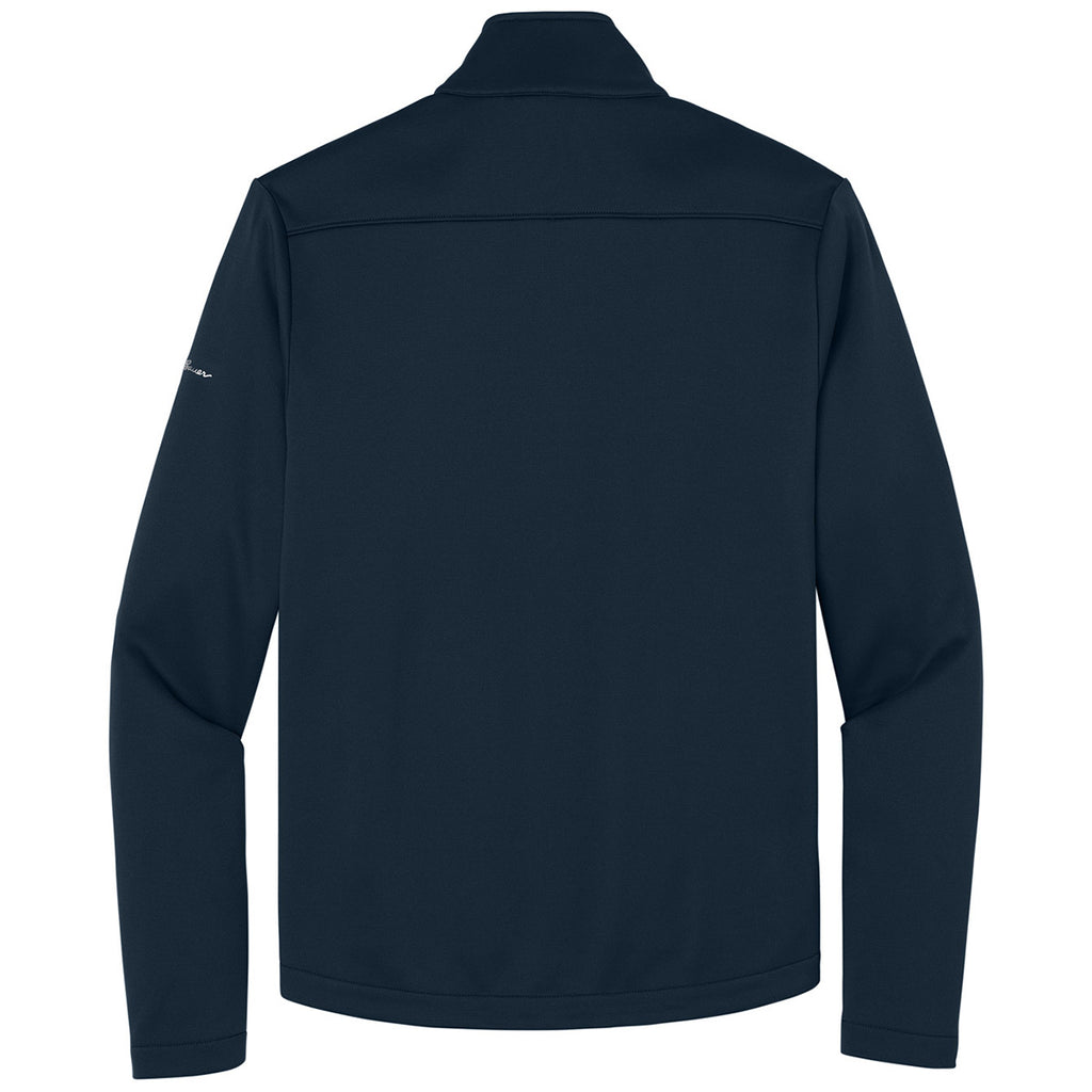 Eddie Bauer Men's River Blue Navy Smooth Mid Layer Fleece 1/2-Zip