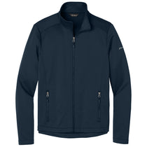 Eddie Bauer Men's River Blue Navy Smooth Mid Layer Fleece Full-Zip