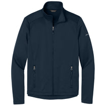 Eddie Bauer Men's River Blue Navy Smooth Mid Layer Fleece Full-Zip