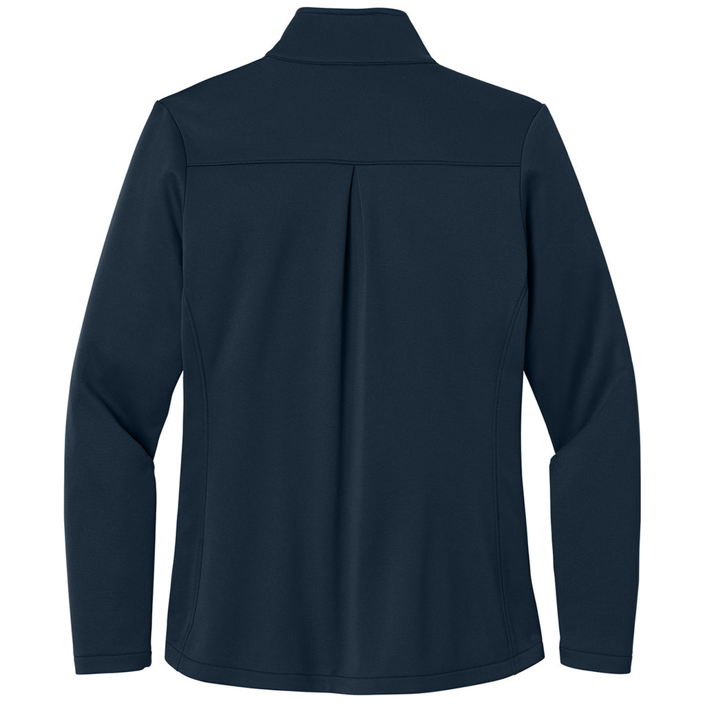 Eddie Bauer Women's River Blue Navy Smooth Mid Layer Fleece Full-Zip