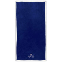 The Magnet Group Navy Blue/White Border The Edge Beach Towel