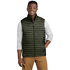 Eddie Bauer Men's Olive Green Packable Quilted Vest