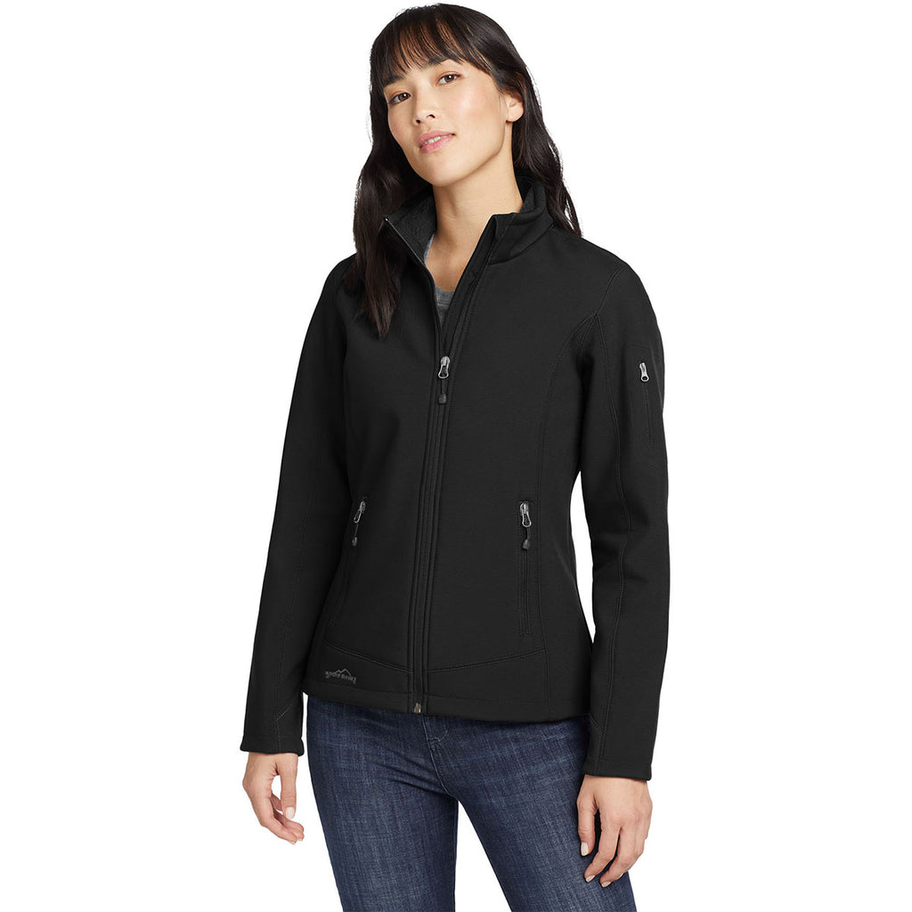 Eddie Bauer Women's Black Rugged Ripstop Softshell Jacket