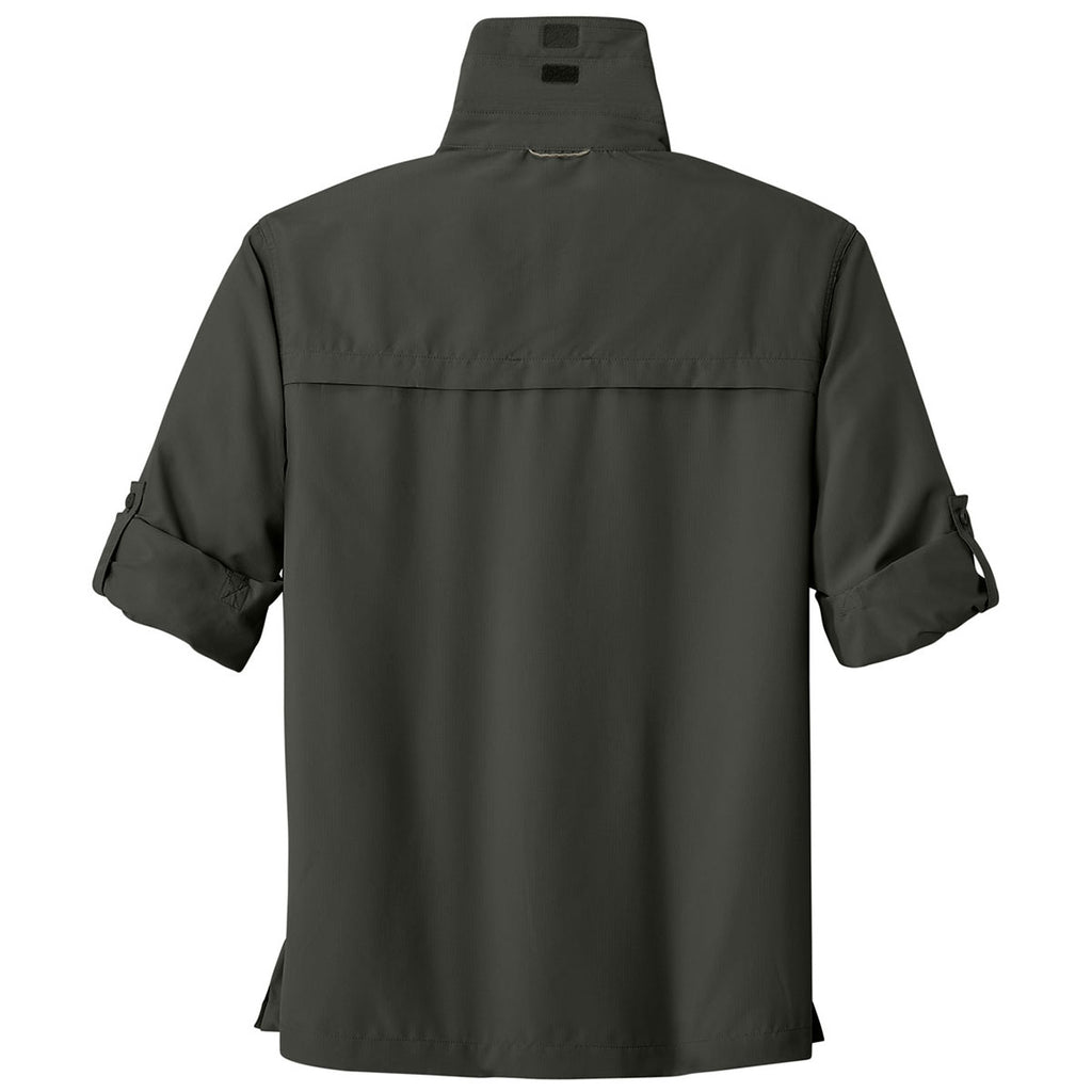 Eddie Bauer Men's Boulder Grey L/S Performance Fishing Shirt