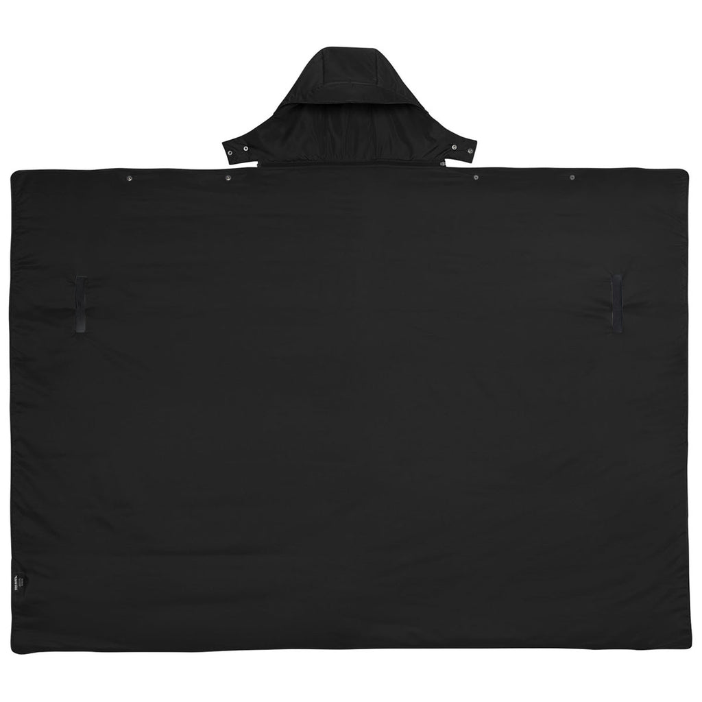 Eddie Bauer Black Puffy Camp Poncho