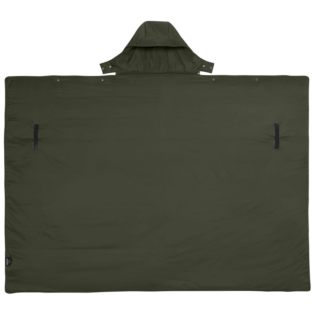 Eddie Bauer Olive Green Puffy Camp Poncho