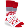 Pop Promos Red & Grey Mixed Stripes Dress Socks