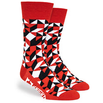 Pop Promos Red & Black Kaleidoscope Dress Socks