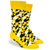 Pop Promos Yellow & Black Kaleidoscope Dress Socks