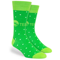 Pop Promos Green Shades Small Polka Dot Dress Socks