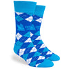 Pop Promos Blue Shades Full Argyle Dress Socks