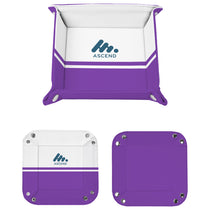 Pop Promos Purple/White Interior With Purple Exterior Vegan Leather Valet Tray