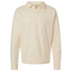 ComfortWash by Hanes Men's Parchment Garment-Dyed Polo Collar Sweatshirt