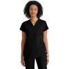 Grey's Anatomy Women's Black Two Pocket V-Neck Define Top