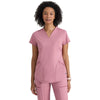 Grey's Anatomy Women's Canyon Pink Two Pocket V-Neck Define Top