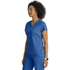 Grey's Anatomy Women's New Royal Two Pocket V-Neck Motivate Top