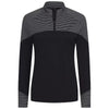 Levelwear Women's Black Classic Stripes Pullover