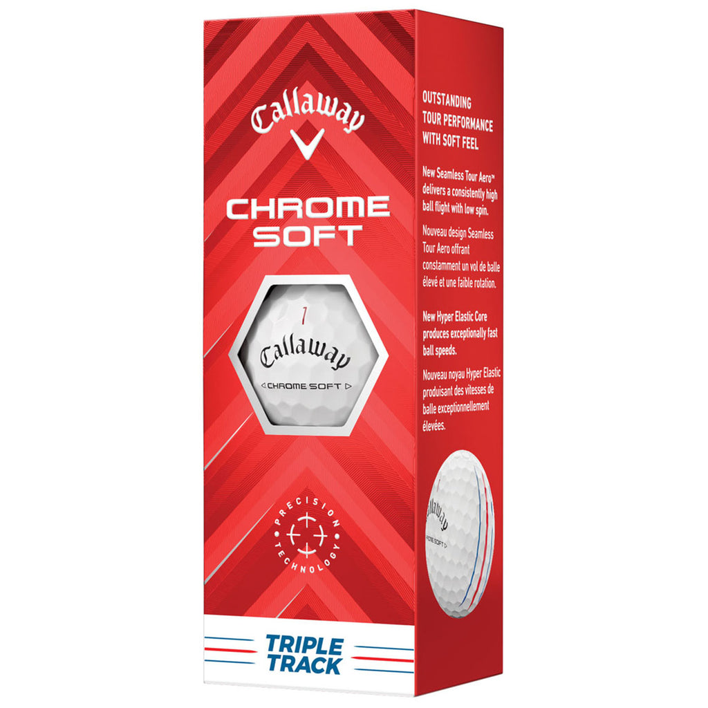 Callaway White Chrome Soft Triple Track Golf Balls (Half Dozen)