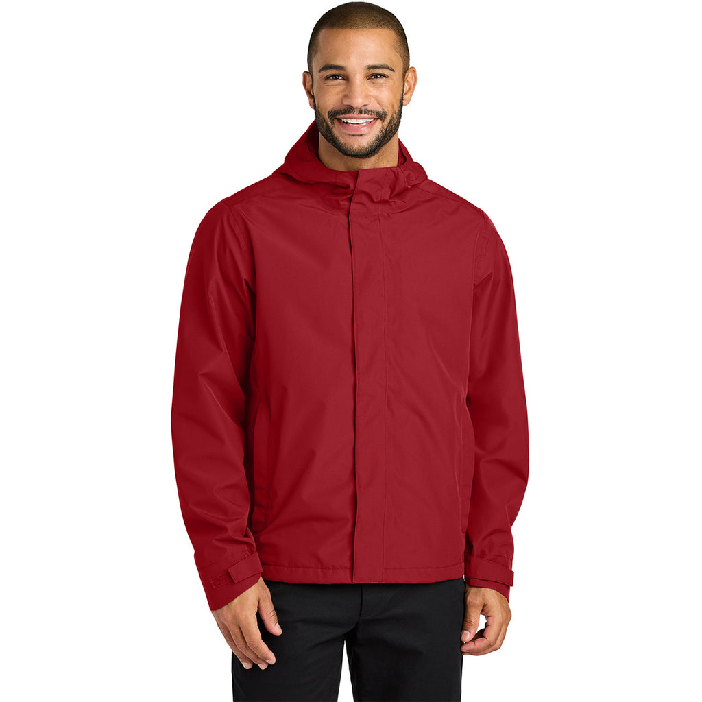 Port Authority Men's Rich Red C-FREE Rain Jacket