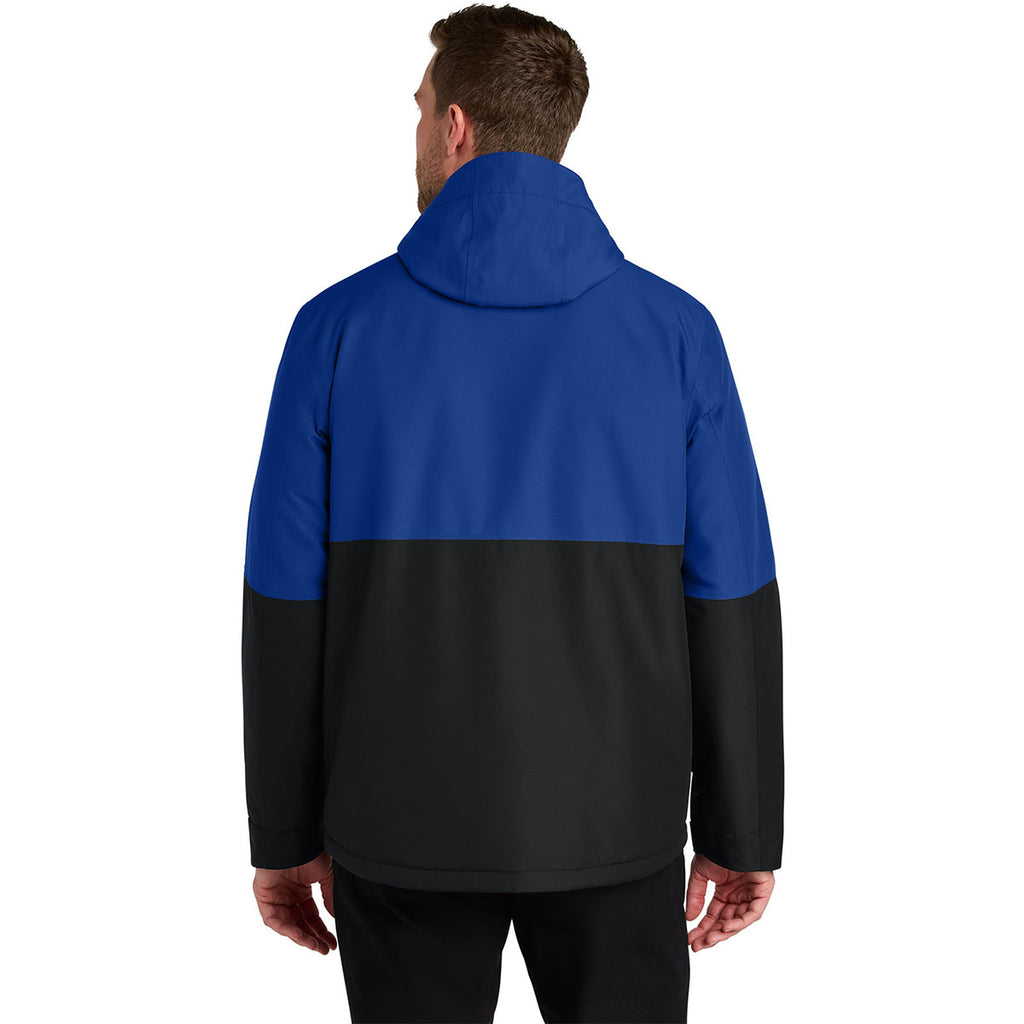Port Authority Men's True Royal/Deep Black Insulated Heavy Ripstop Jacket