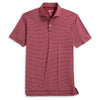 Johnnie-O Men's Maroon 1 Beau Stripe Performance Jersey Polo
