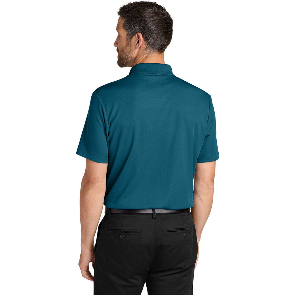Port Authority Men's Moroccan Blue Plaited Pique Polo
