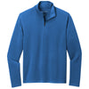 Port Authority Men's Aegean Blue Microterry 1/4-Zip Pullover